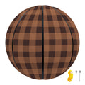 Dark Brown Check Pattern Print Basketball