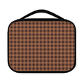 Dark Brown Check Pattern Print Classic Bible Case