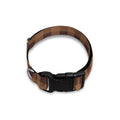 Dark Brown Check Pattern Print Dog Collar