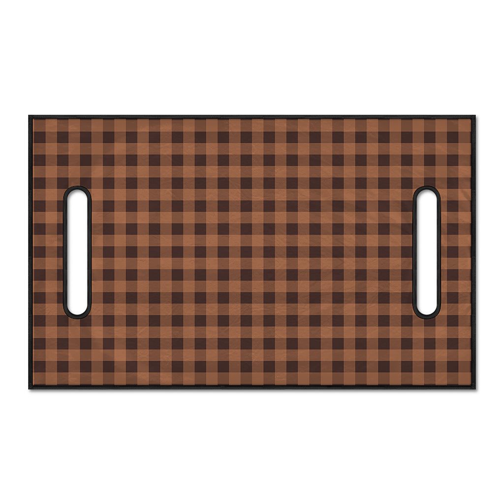 Dark Brown Check Pattern Print Golf Cart Seat Cover