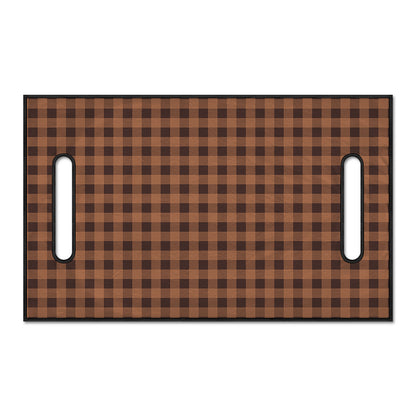 Dark Brown Check Pattern Print Golf Cart Seat Cover