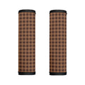 Dark Brown Check Pattern Print Handle Covers