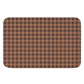 Dark Brown Check Pattern Print Indoor Door Mat