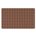 Dark Brown Check Pattern Print Polyester Doormat