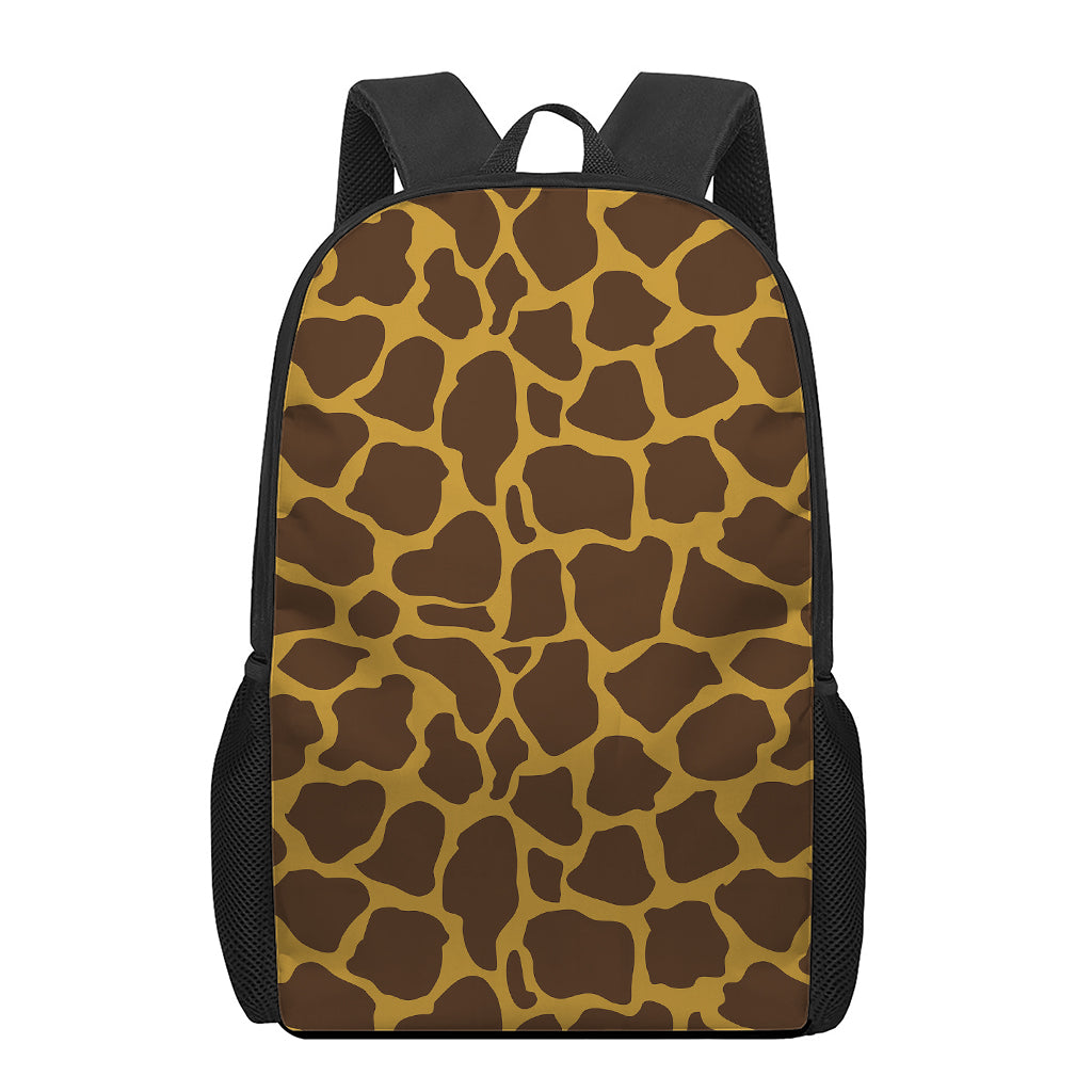 Dark Brown Cow Print 17 Inch Backpack