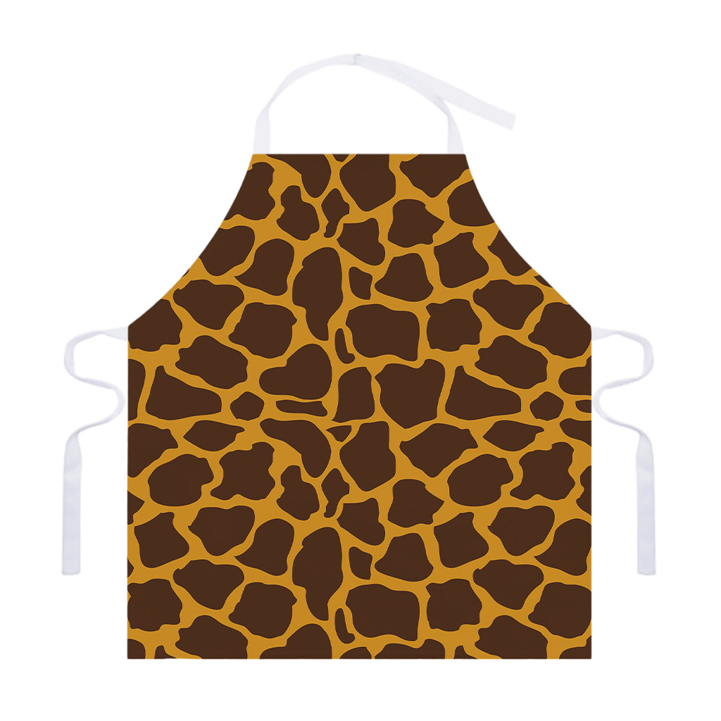 Dark Brown Cow Print Adjustable Apron