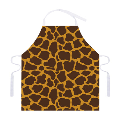 Dark Brown Cow Print Adjustable Apron