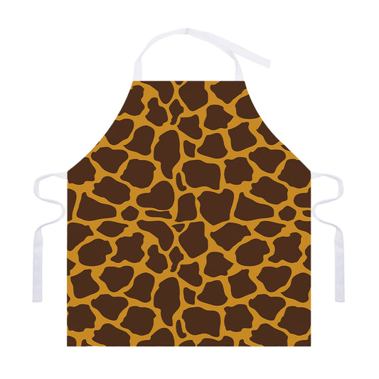 Dark Brown Cow Print Adjustable Apron