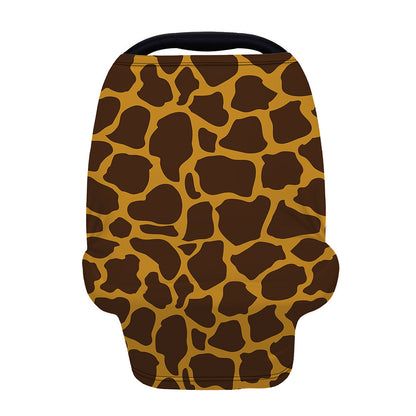 Dark Brown Cow Print Baby Seat Cover