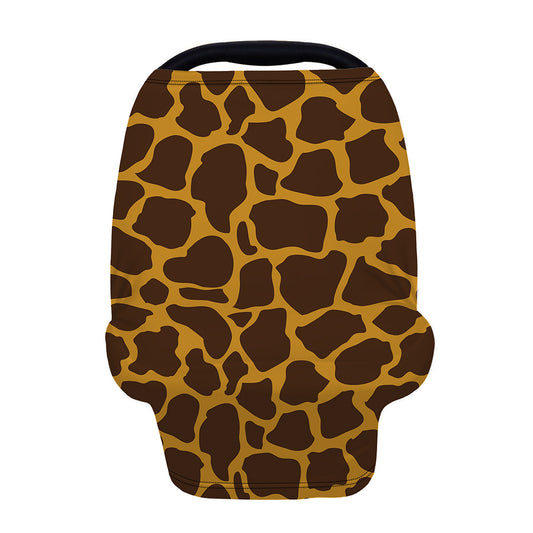 Dark Brown Cow Print Baby Seat Cover