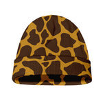 Dark Brown Cow Print Beanie