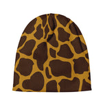 Dark Brown Cow Print Beanie