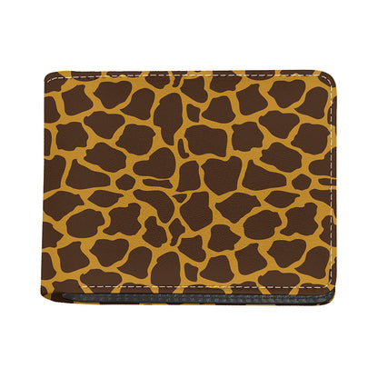 Dark Brown Cow Print Bifold Wallet