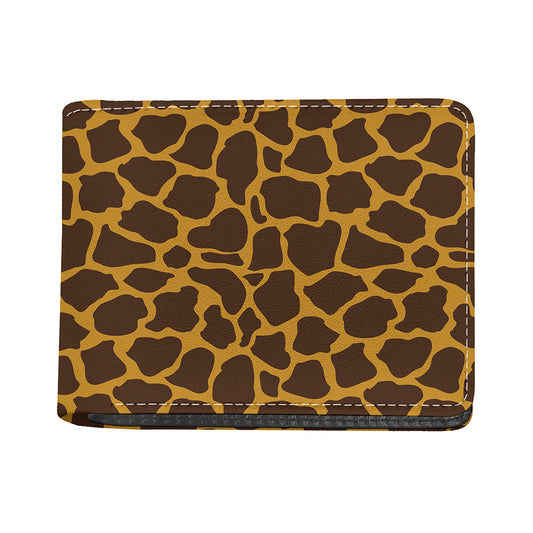 Dark Brown Cow Print Bifold Wallet