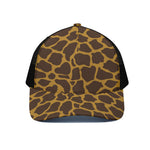 Dark Brown Cow Print Black Mesh Trucker Cap