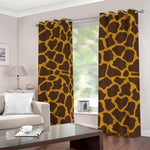 Dark Brown Cow Print Blackout Grommet Curtains