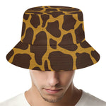 Dark Brown Cow Print Bucket Hat