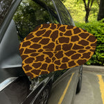 Dark Brown Cow Print Car Side Mirror Covers