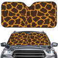 Dark Brown Cow Print Car Windshield Sun Shade