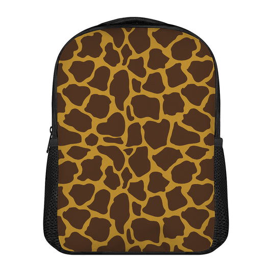 Dark Brown Cow Print Casual Backpack