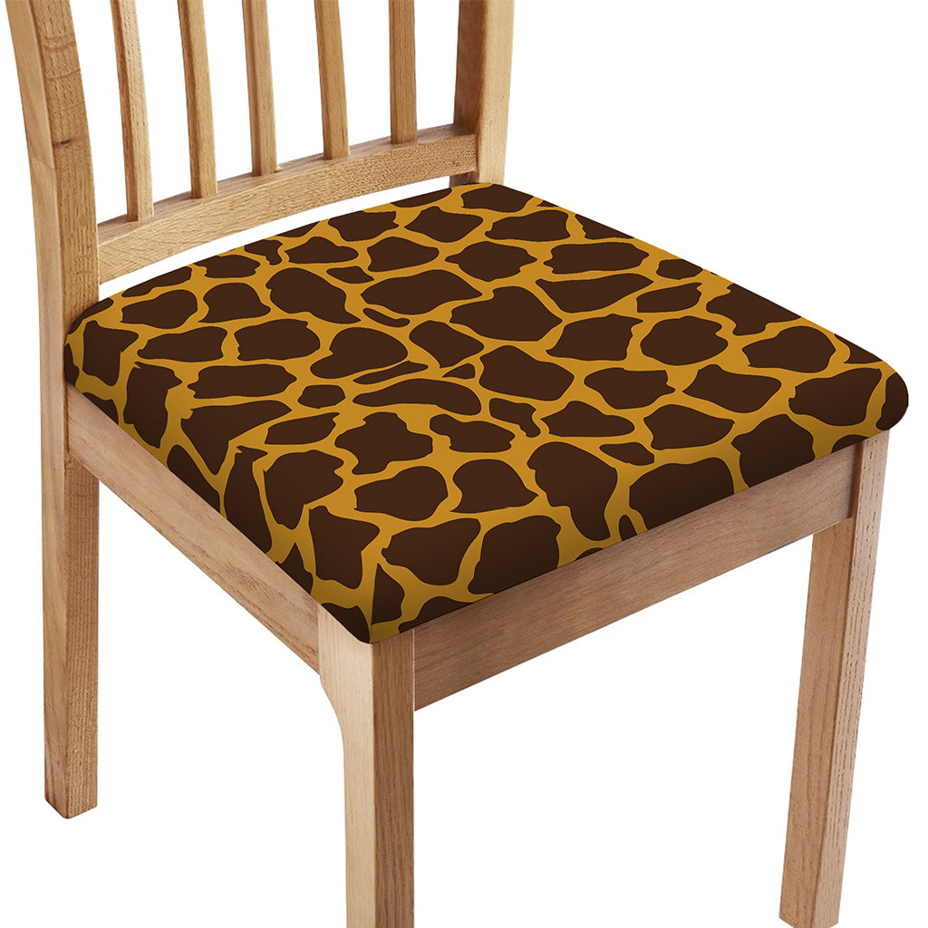 Dark Brown Cow Print Chair Cushion Cover