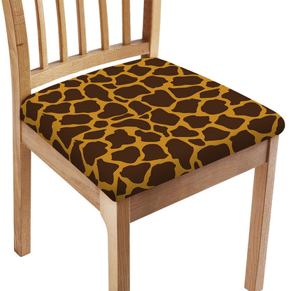Dark Brown Cow Print Chair Cushion Cover