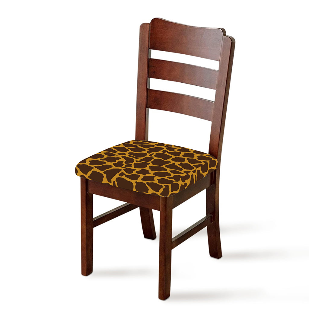 Dark Brown Cow Print Chair Cushion Cover