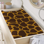 Dark Brown Cow Print Changing Pad Cover
