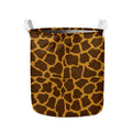 Dark Brown Cow Print Collapsible Laundry Basket