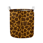 Dark Brown Cow Print Collapsible Laundry Basket