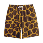 Dark Brown Cow Print Cotton Shorts
