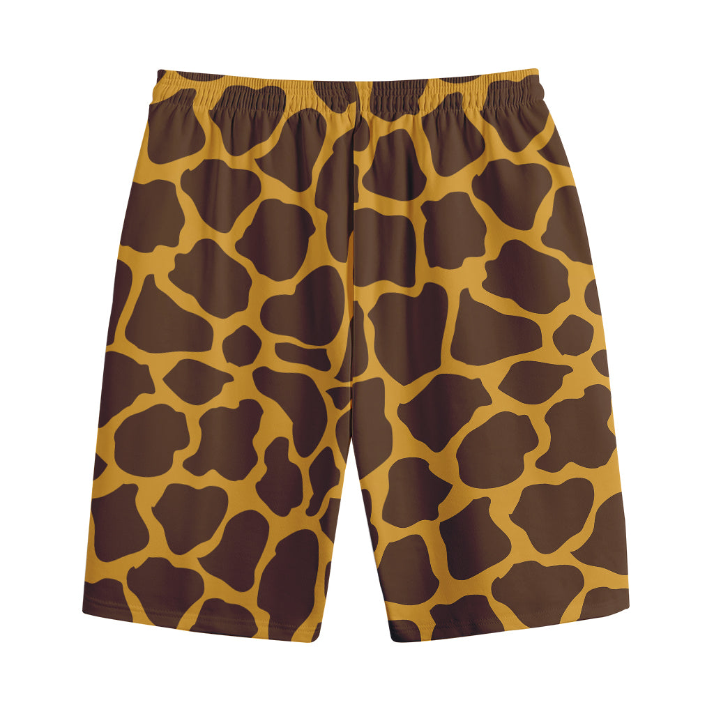 Dark Brown Cow Print Cotton Shorts