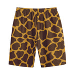 Dark Brown Cow Print Cotton Shorts