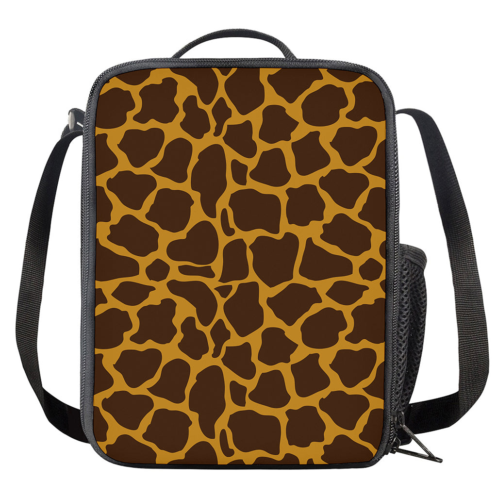 Dark Brown Cow Print Crossbody Lunch Bag