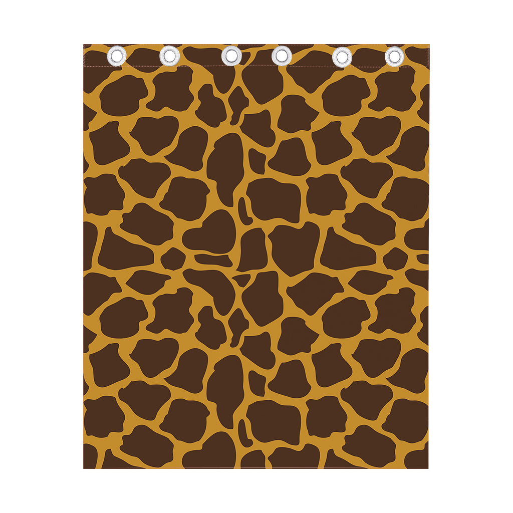Dark Brown Cow Print Curtain