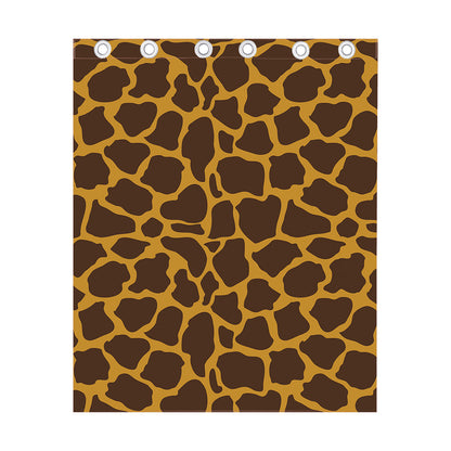Dark Brown Cow Print Curtain