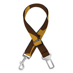 Dark Brown Cow Print Dog Seat Belt