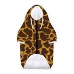 Dark Brown Cow Print Dog Zip Up Hoodie