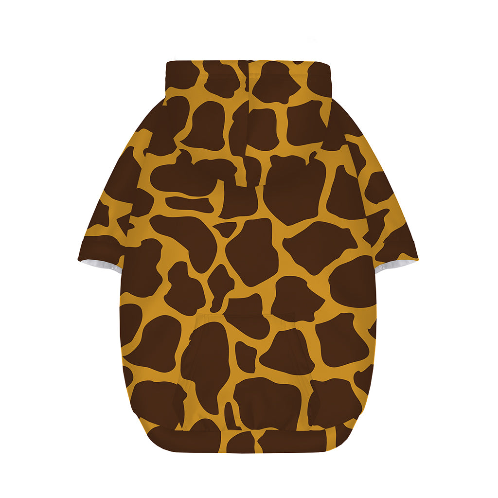 Dark Brown Cow Print Dog Zip Up Hoodie