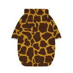 Dark Brown Cow Print Dog Zip Up Hoodie