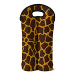 Dark Brown Cow Print Double Neoprene Wine Tote