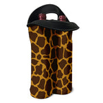 Dark Brown Cow Print Double Neoprene Wine Tote