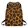 Dark Brown Cow Print Drawstring Backpack