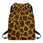 Dark Brown Cow Print Drawstring Backpack