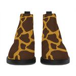 Dark Brown Cow Print Flat Ankle Boots