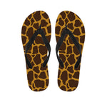 Dark Brown Cow Print Flip Flops