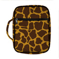 Dark Brown Cow Print Front Pocket Bible Bag