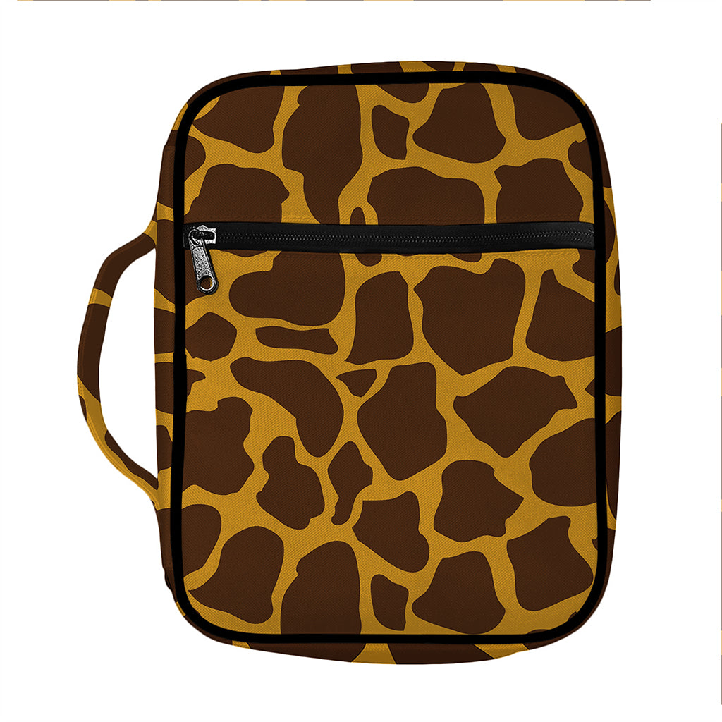 Dark Brown Cow Print Front Pocket Bible Bag