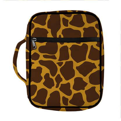 Dark Brown Cow Print Front Pocket Bible Bag