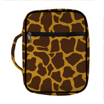 Dark Brown Cow Print Front Pocket Bible Bag